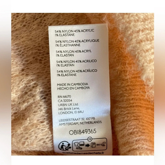 Urban Outfitters Standard Cloth Light Pink Peach Knit Sweater Medium NWOT - Picture 3 of 5